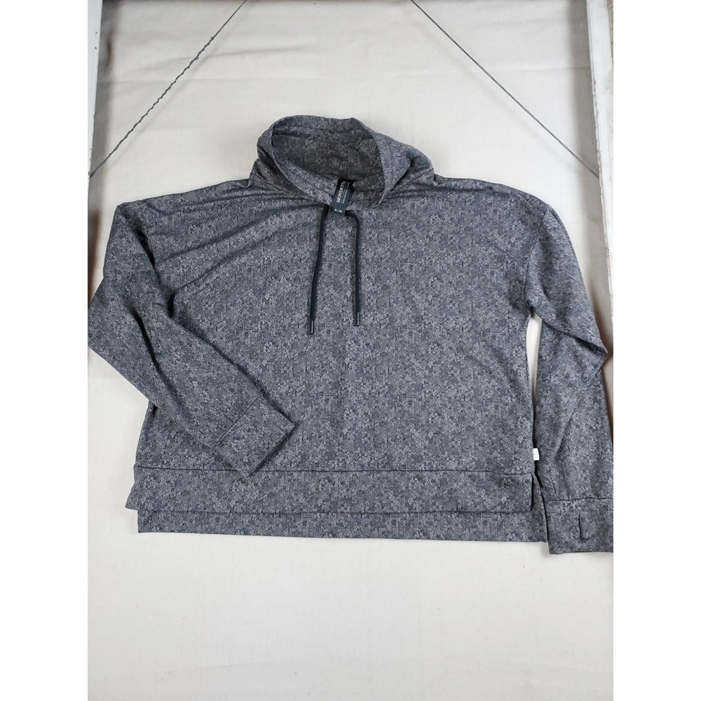 Mondetta Performance Luxe Hoodie Women's XL Gray Marled Stretch Athleisure - Picture 1 of 16